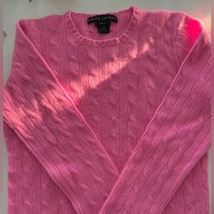 Ralph Lauren Pink Slim Fit Cashmere sweater XL